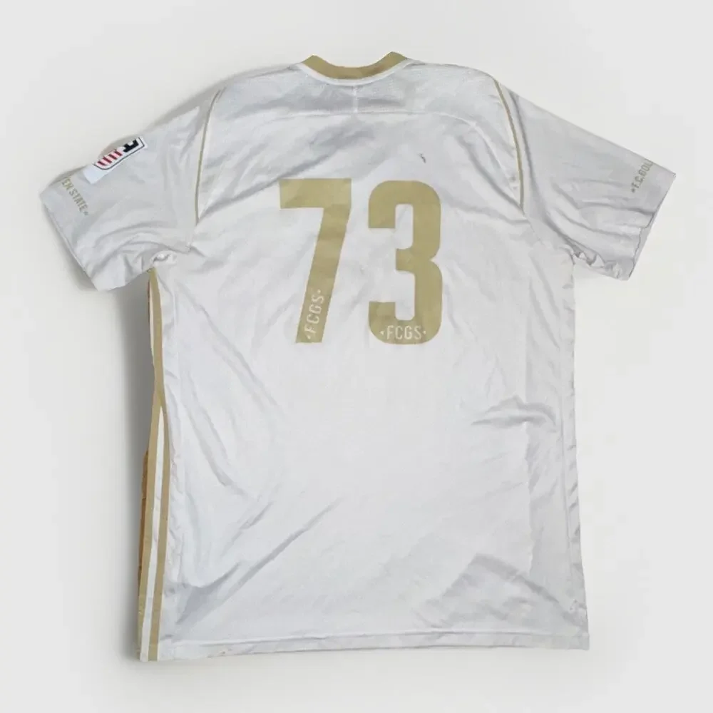 Adidas FC Golden State Soccer Jersey Large 21x23 White Gold